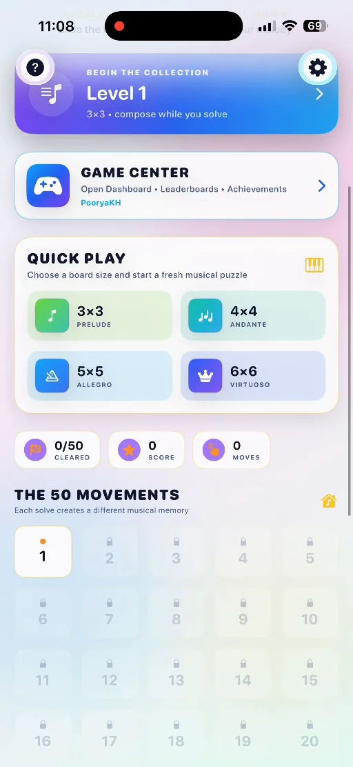PuzzleFold Game Center integration